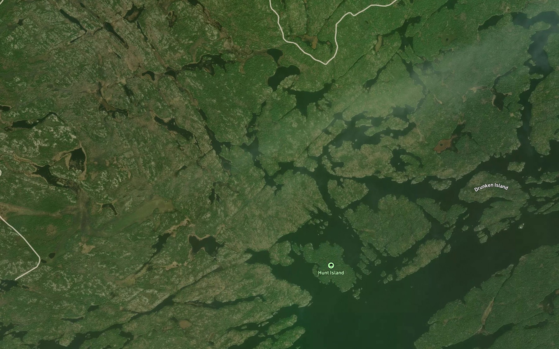 Satellite map of the Redpine Creek