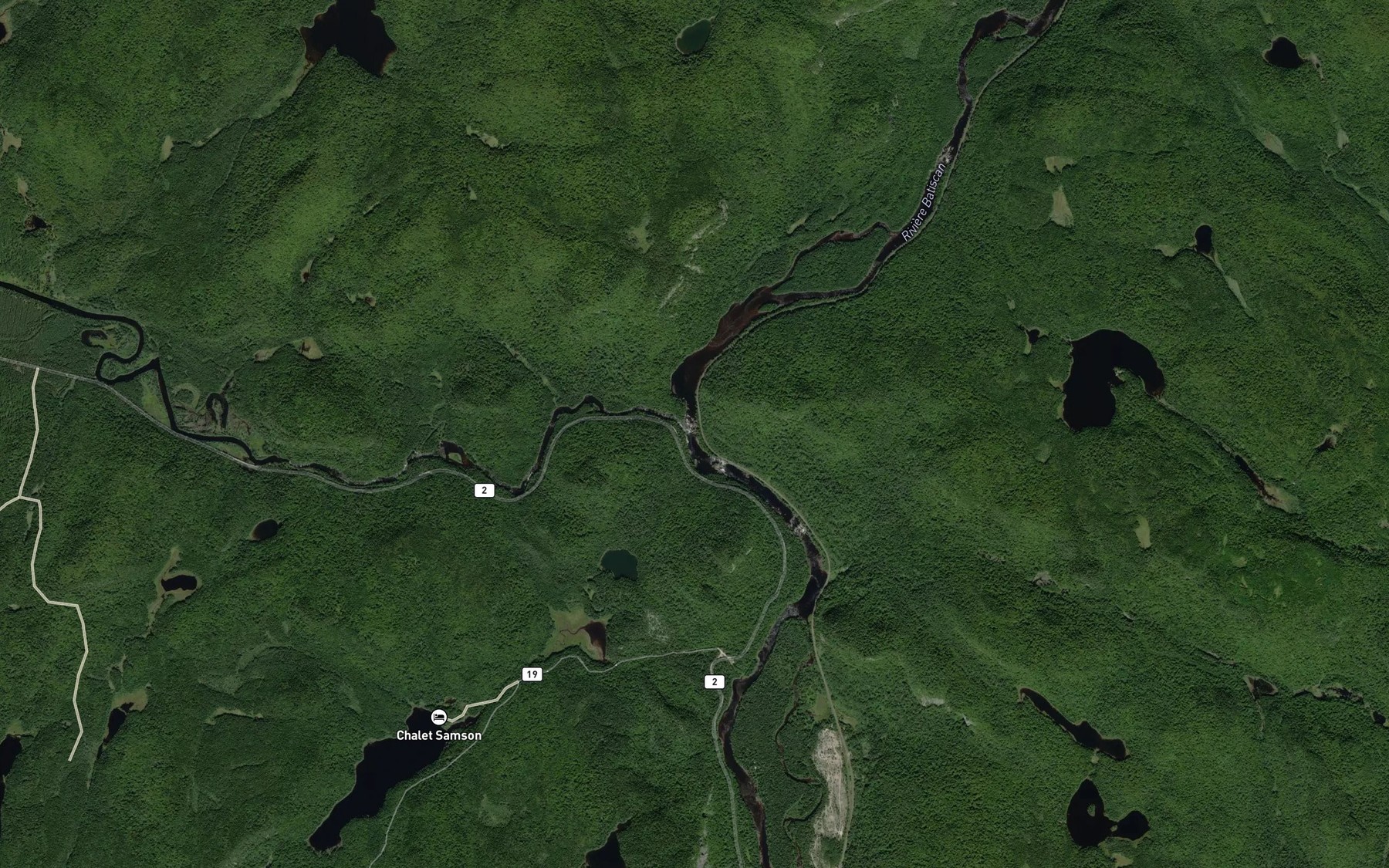 Satellite map of the Riviere Jeannotte