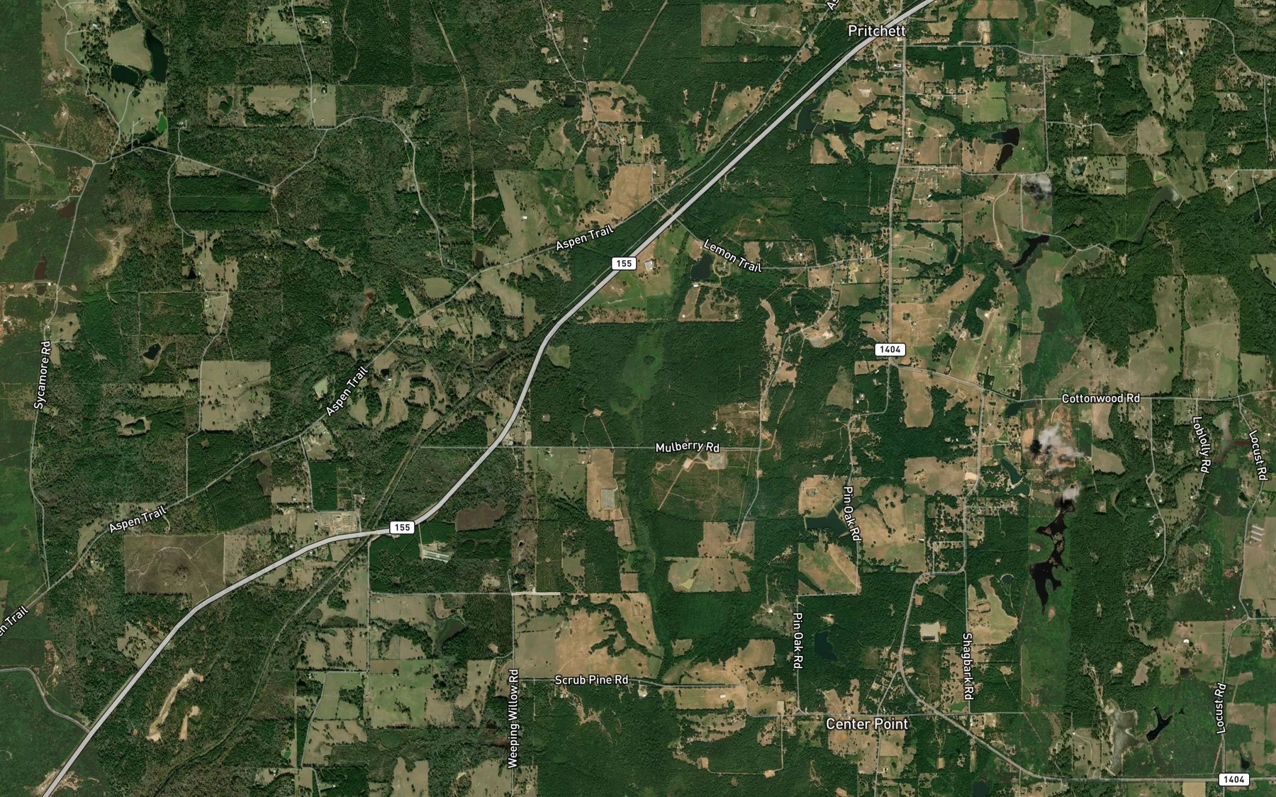 Satellite map of the Beech Creek