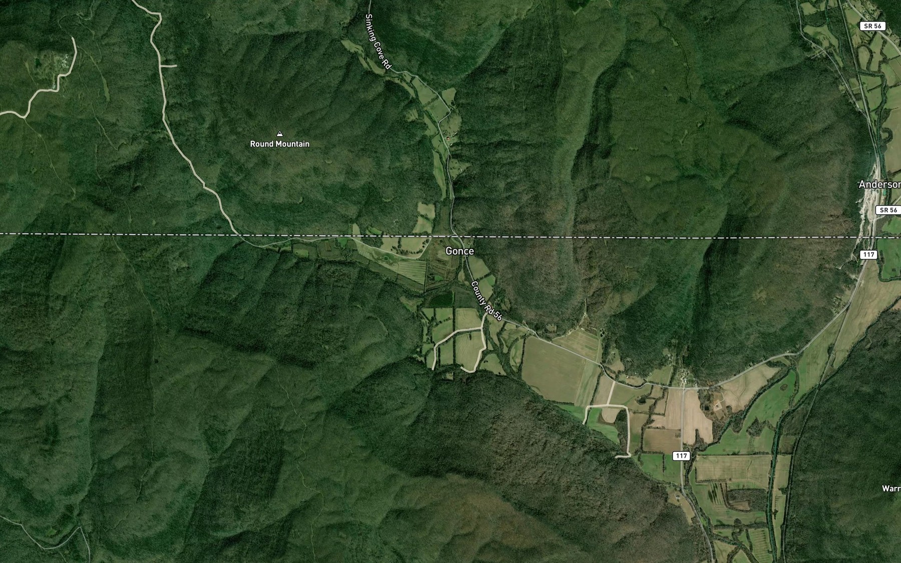 Satellite map of the Salt River