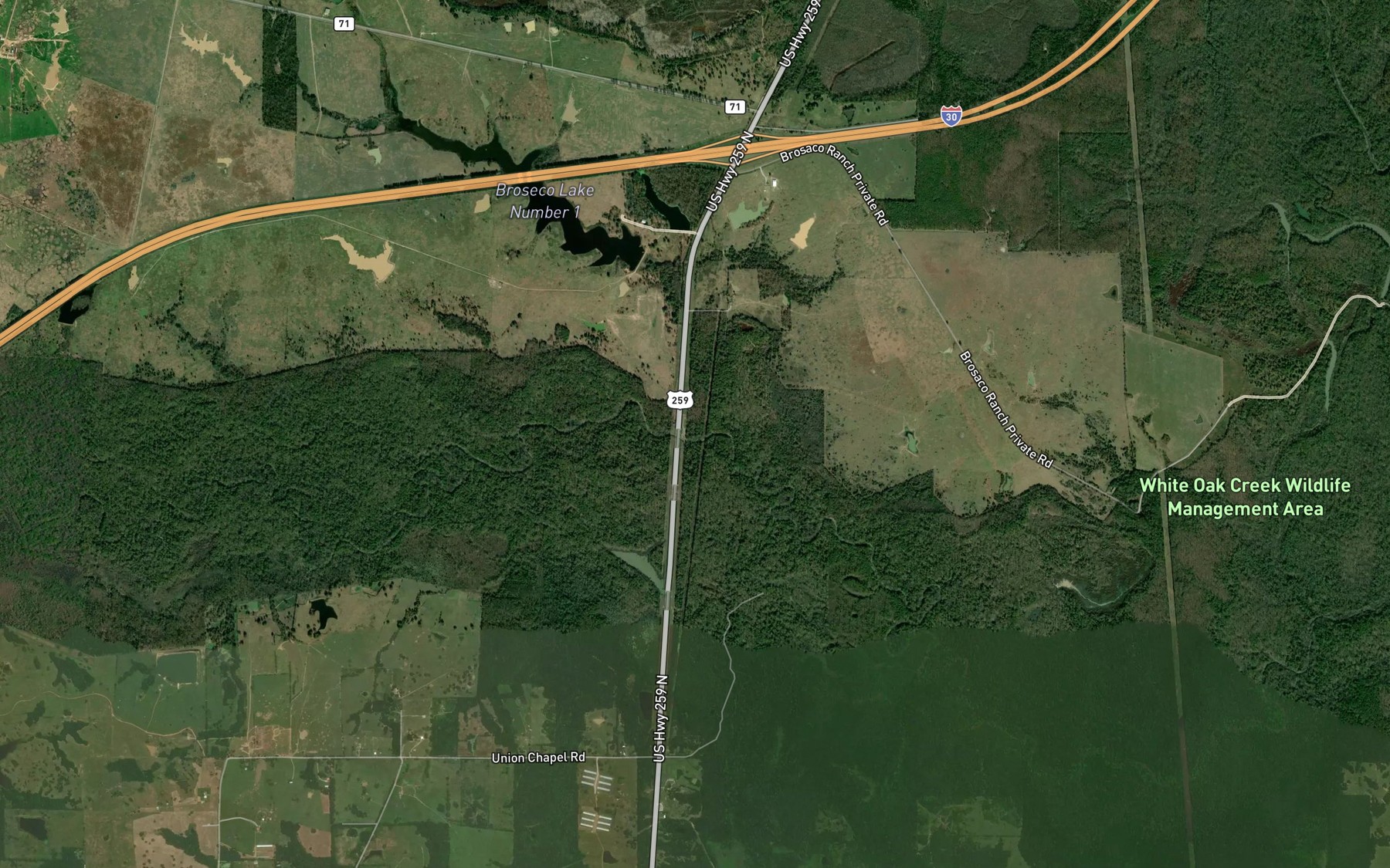 Satellite map of the Murphy Branch
