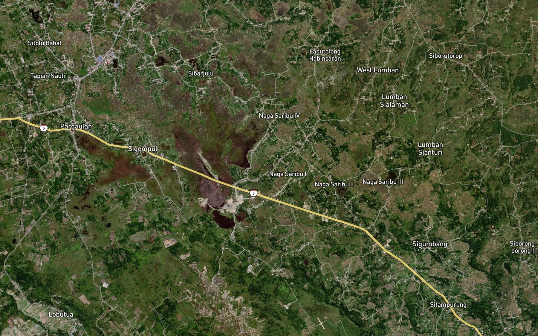 Satellite map of the Pea Ambar-ambar