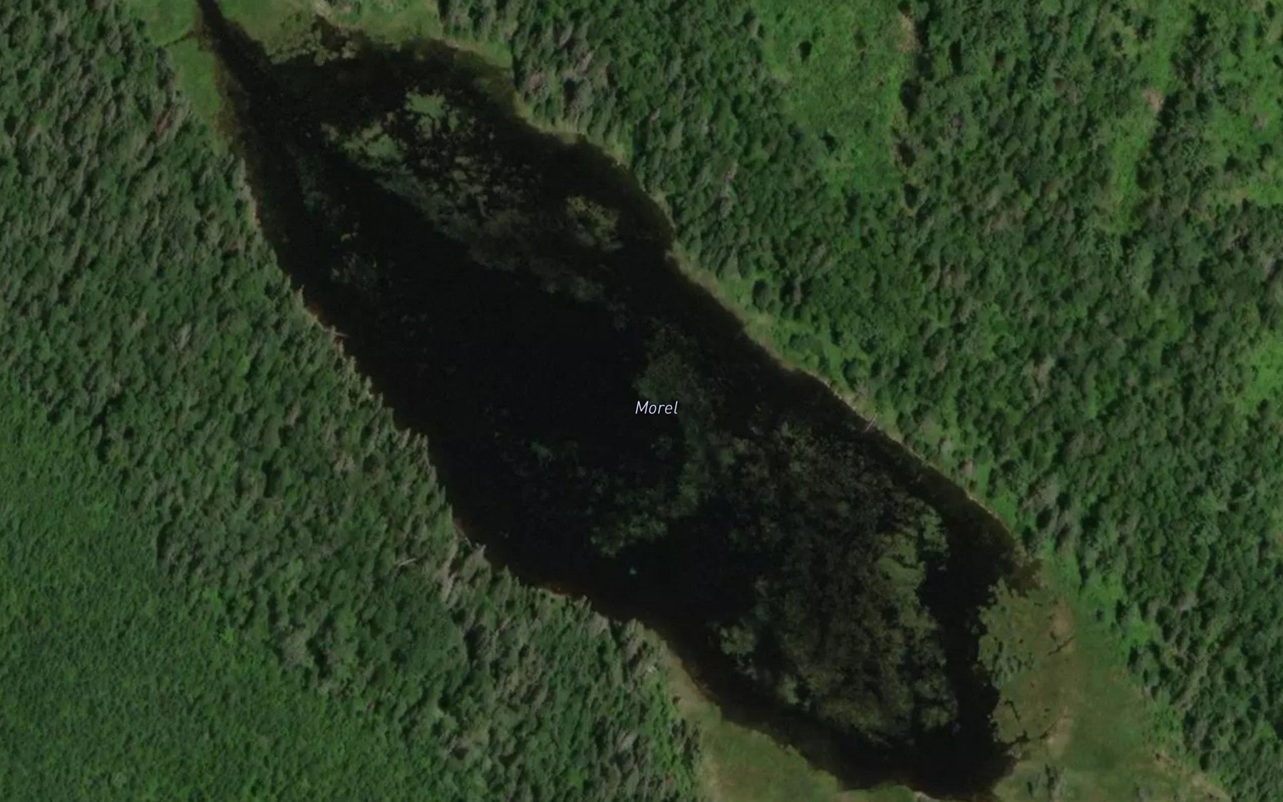 Satellite map of the Lac Morel