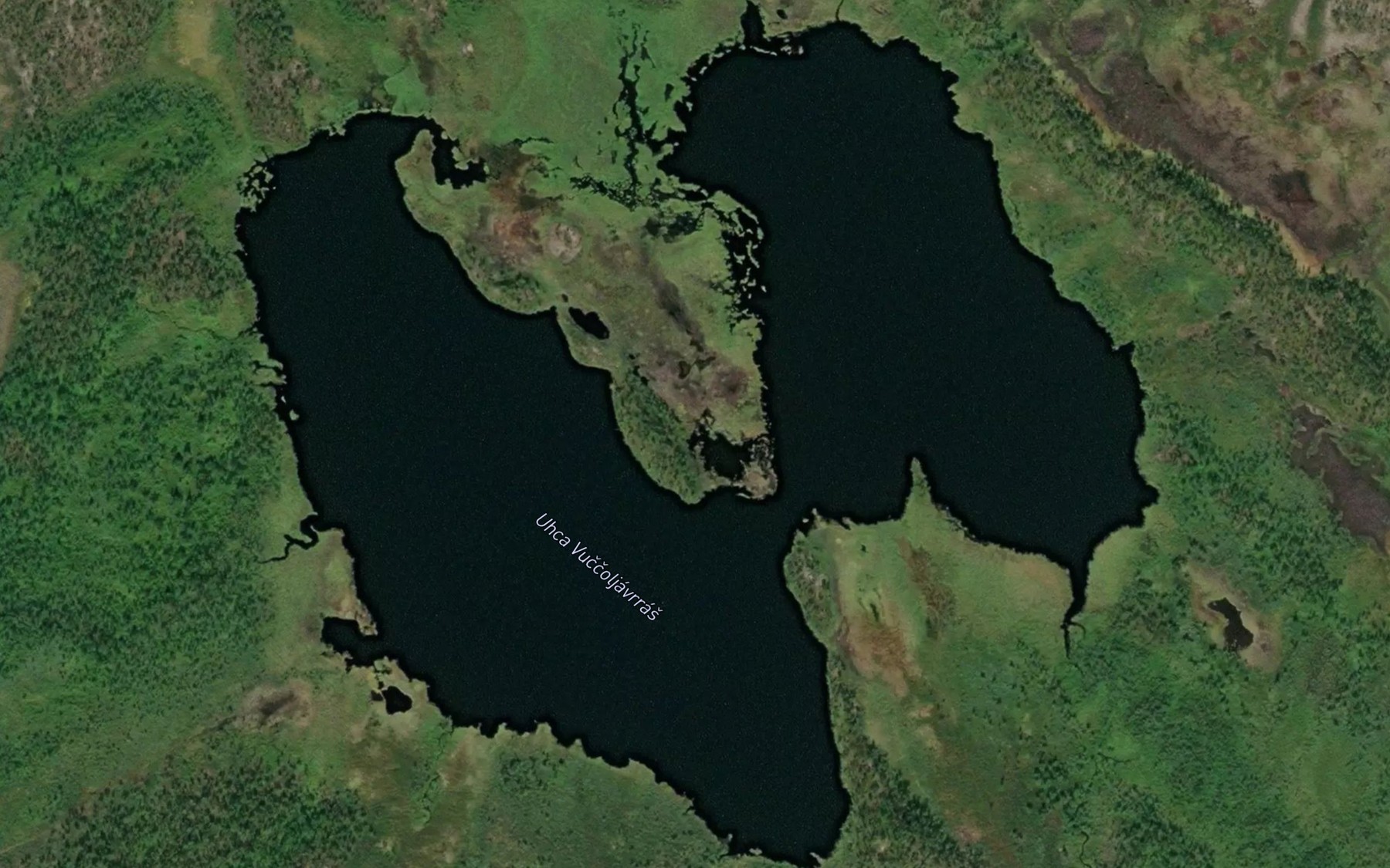 Satellite map of the Uhca Vuccoljavrras