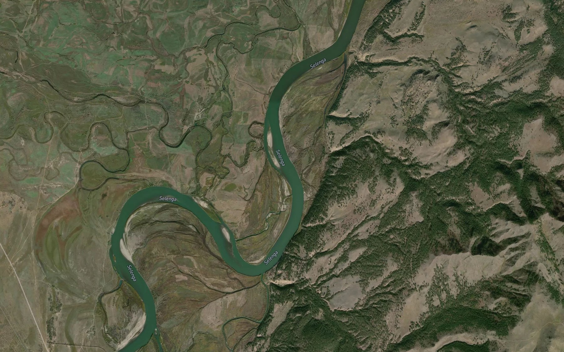 Satellite map of the Dzhida