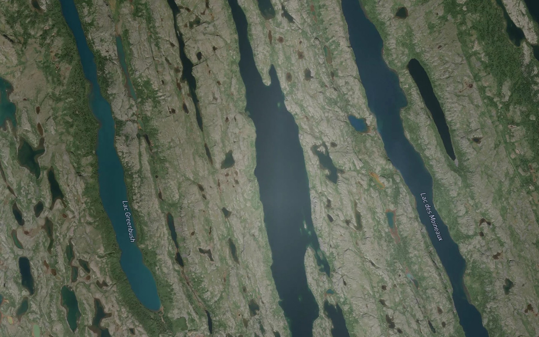 Satellite map of the Lac Bourgault