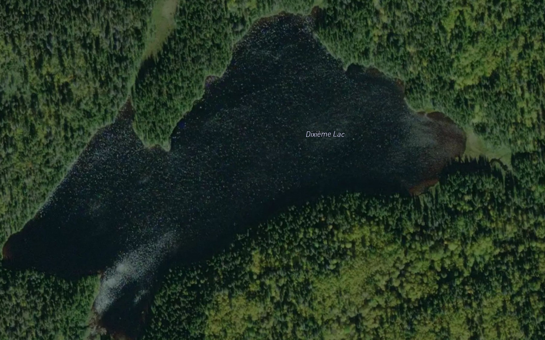 Satellite map of the Dixieme Lac