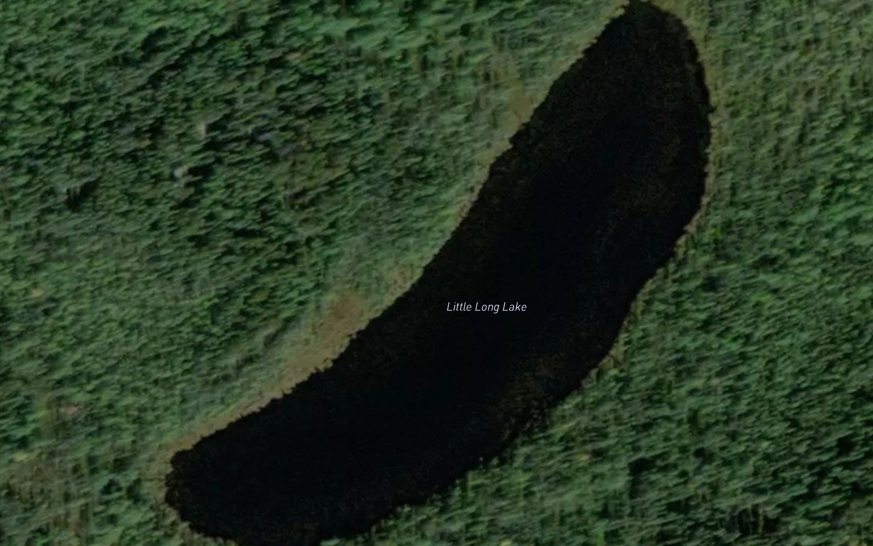 Satellite map of the Little Long Lake