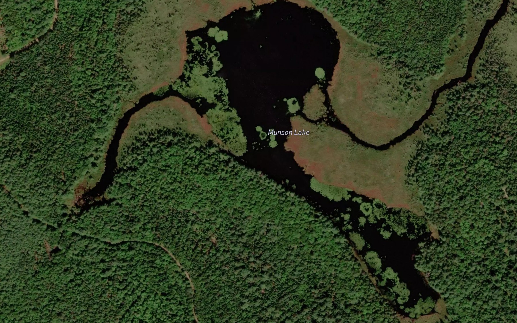 Satellite map of the Munson Lake