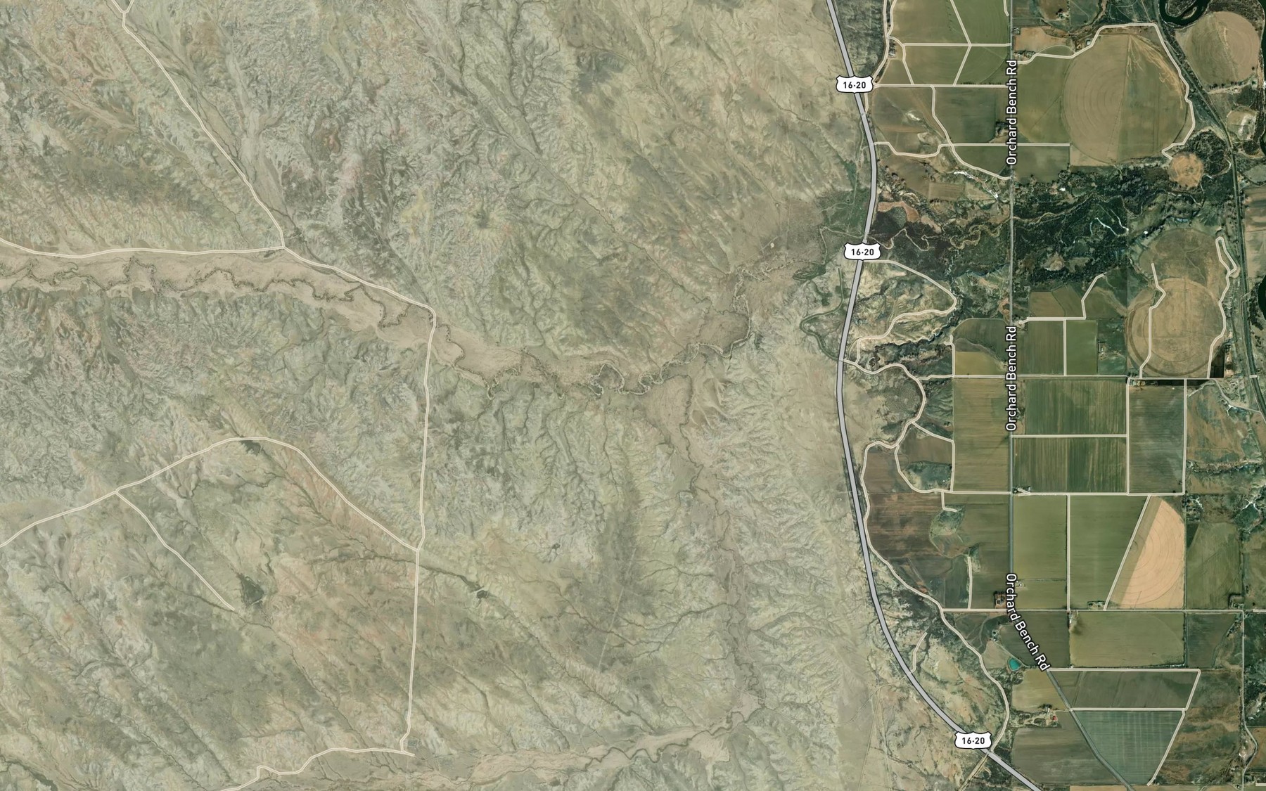 Satellite map of the South Fork Elk Creek
