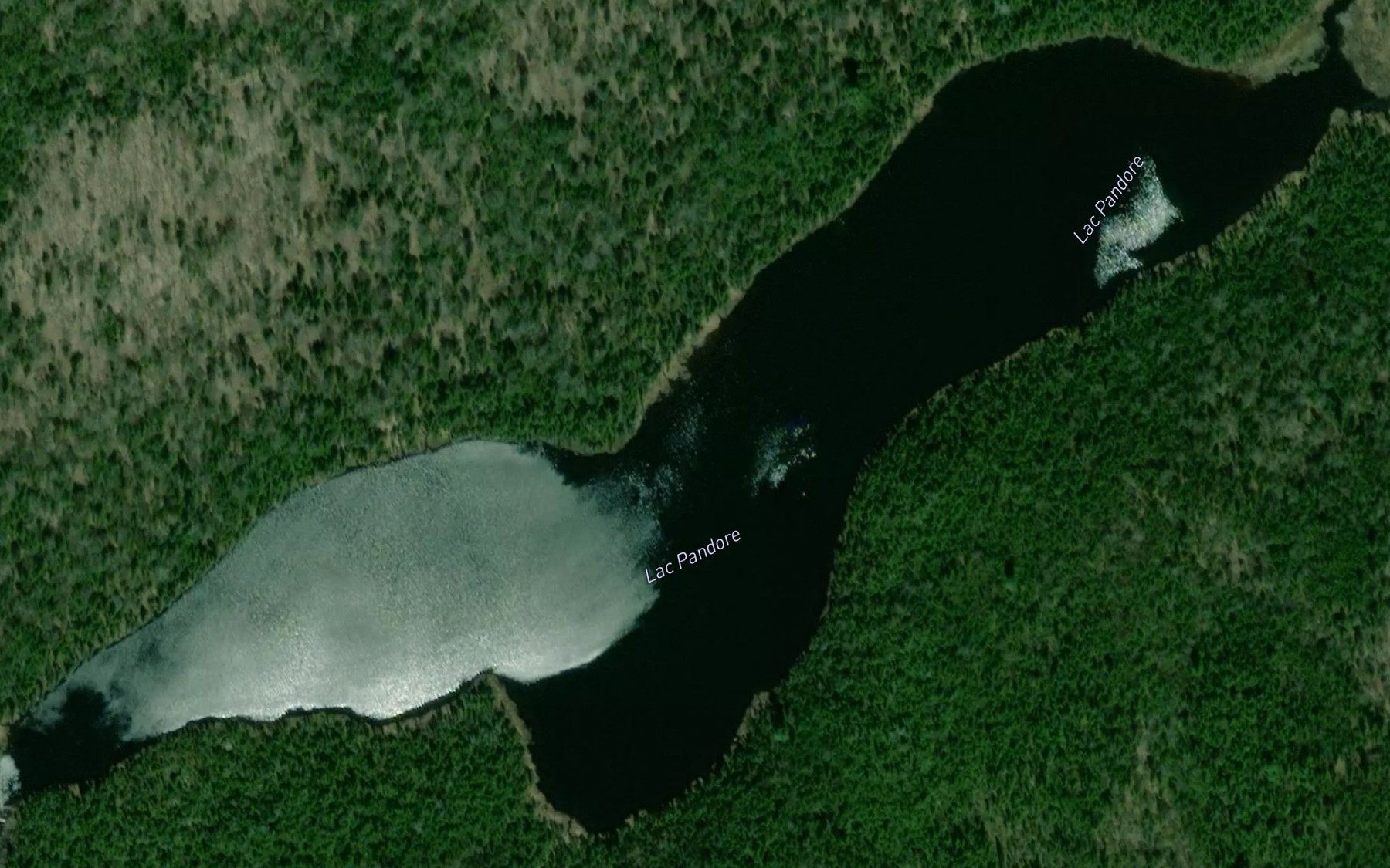 Satellite map of the Lac Pandore