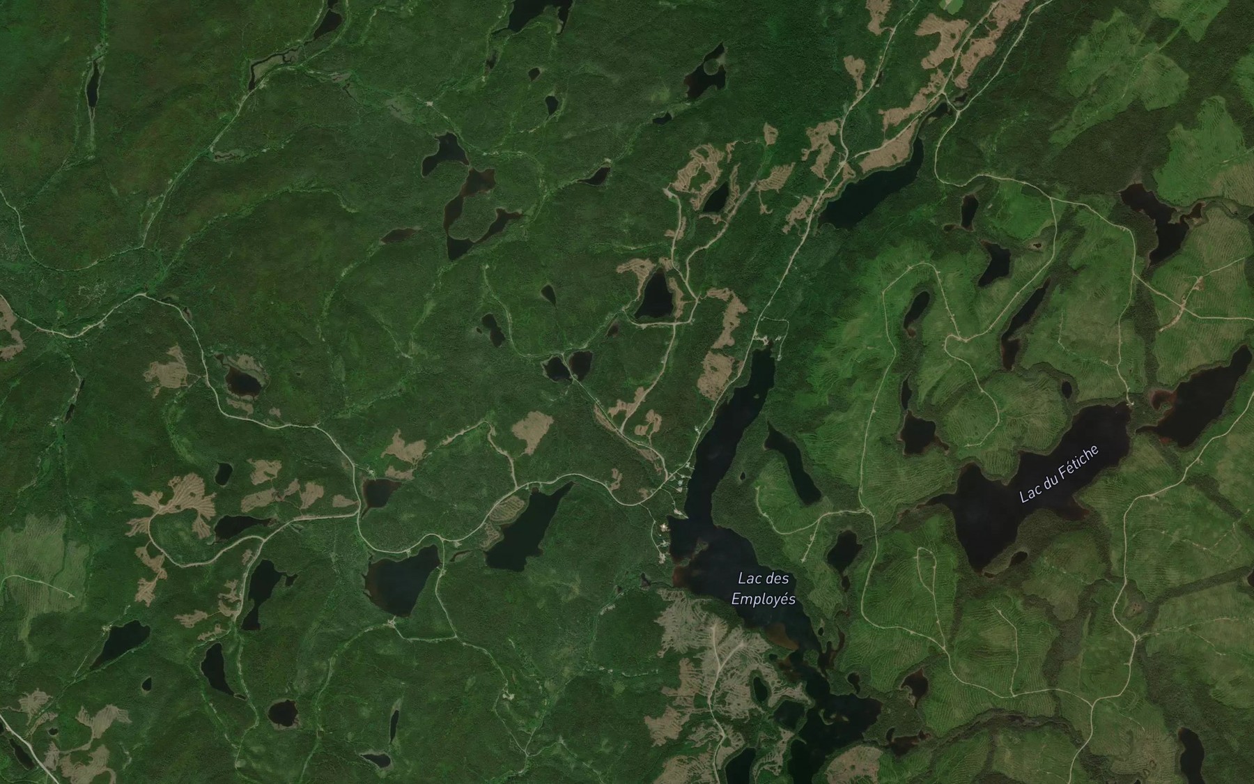 Satellite map of the Lacs en Fesses
