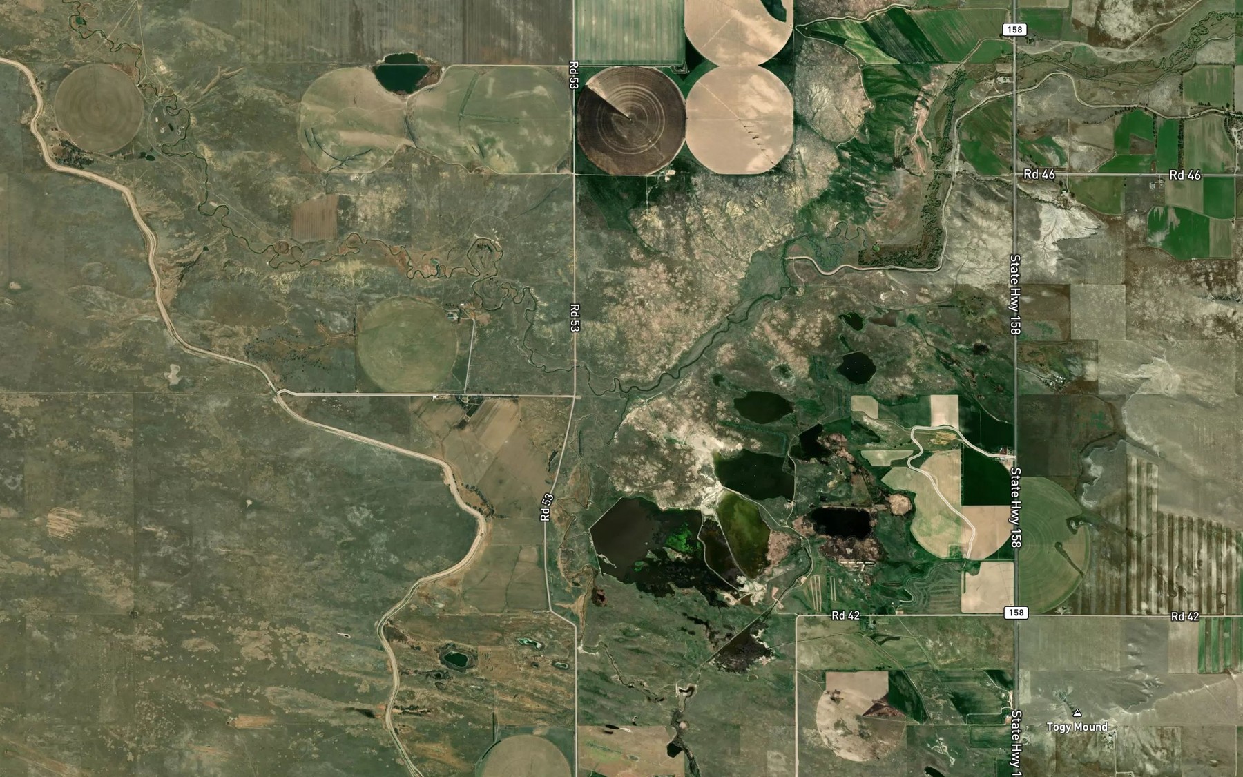 Satellite map of the Dry Creek
