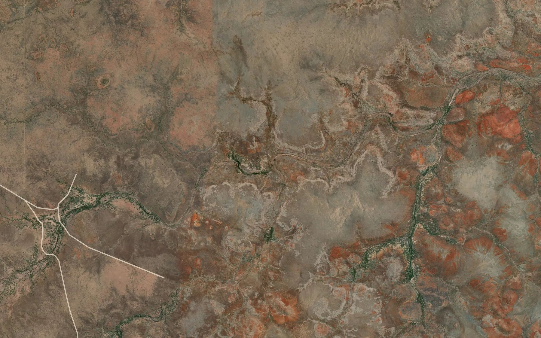 Satellite map of the Parrot Creek