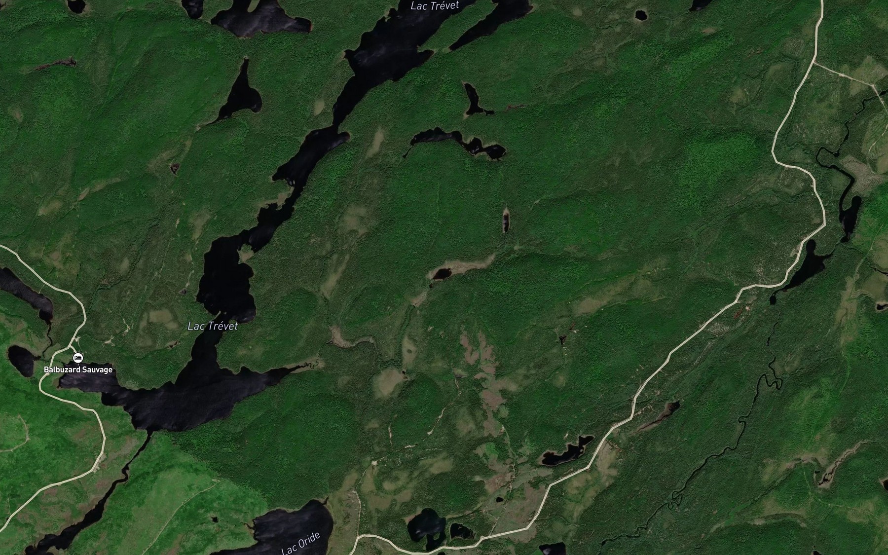 Satellite map of the Lac Alice