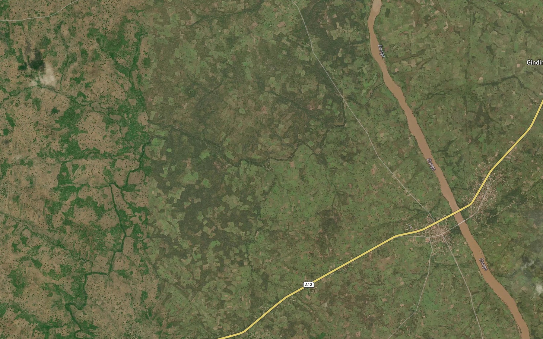 Satellite map of the River Kumbu
