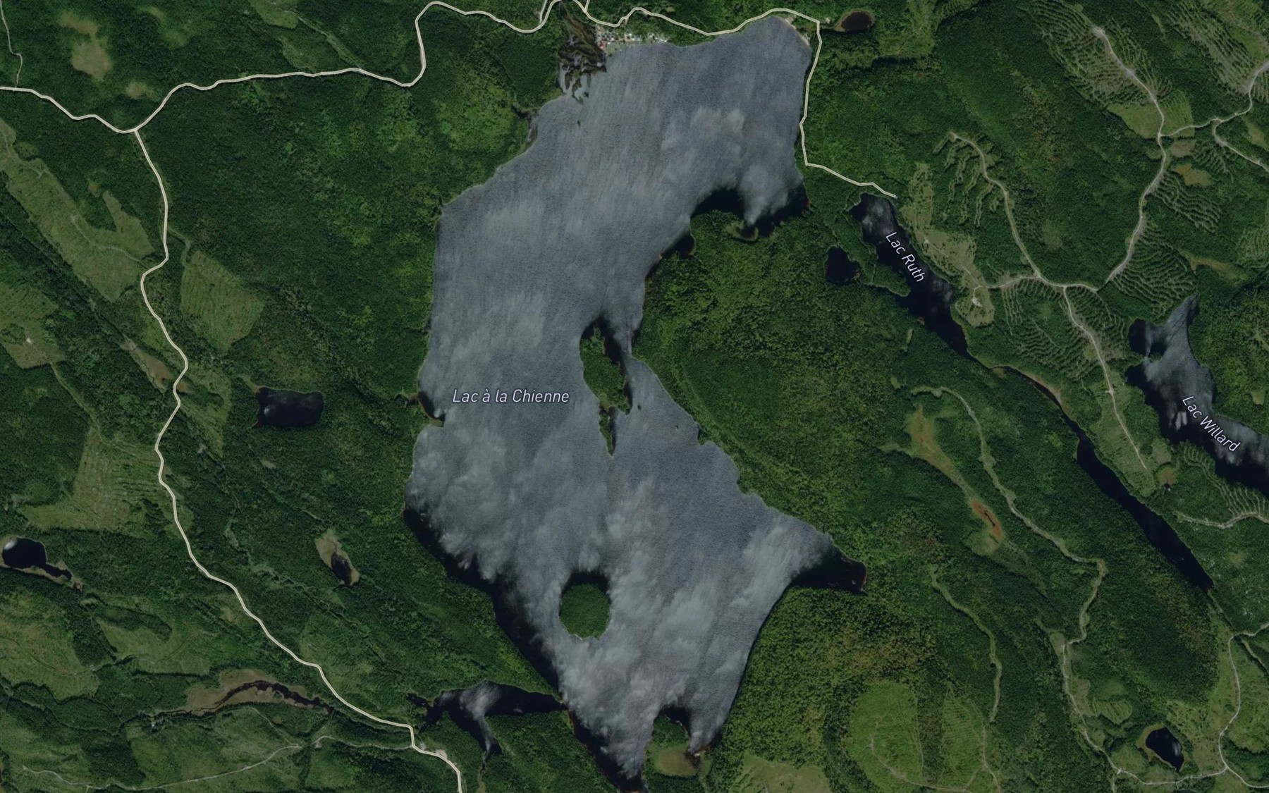Satellite map of the Lac a la Chienne