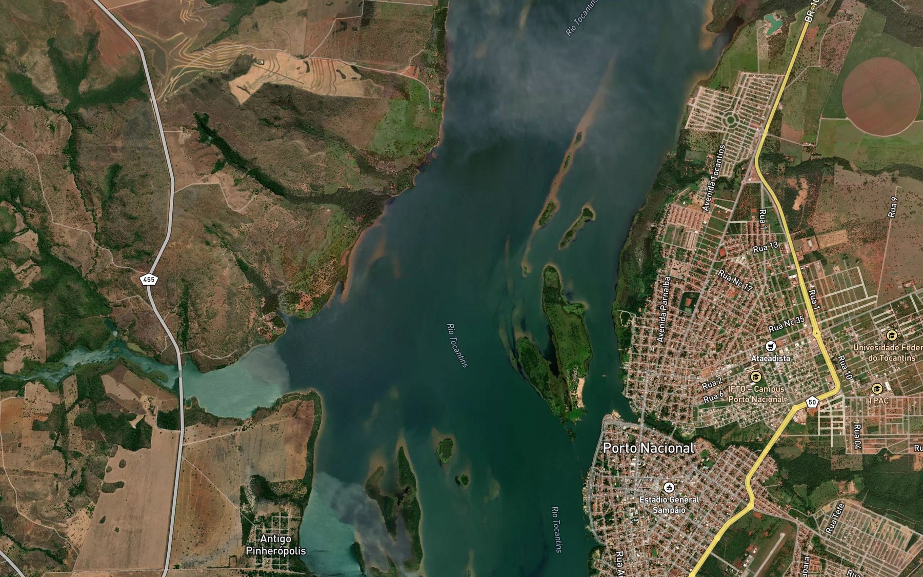 Satellite map of the Cachoeira do Rebojo