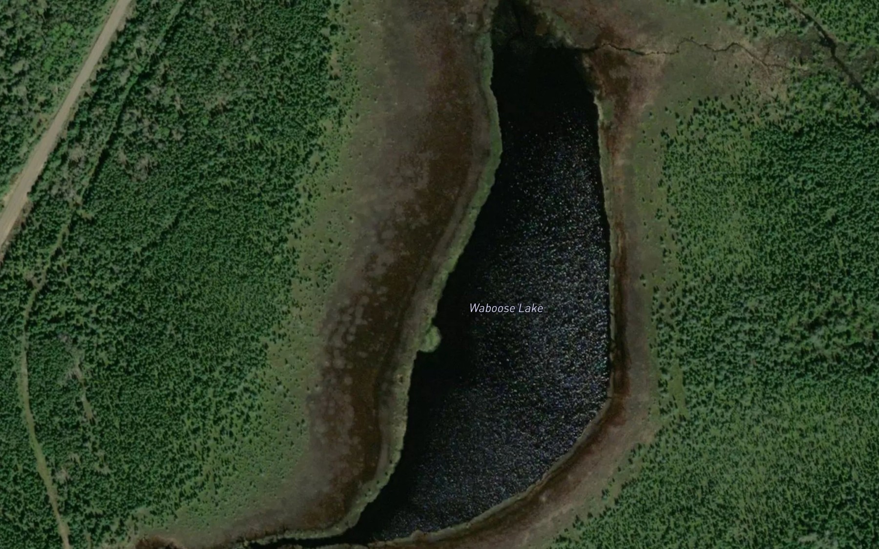 Satellite map of the Waboose Lake