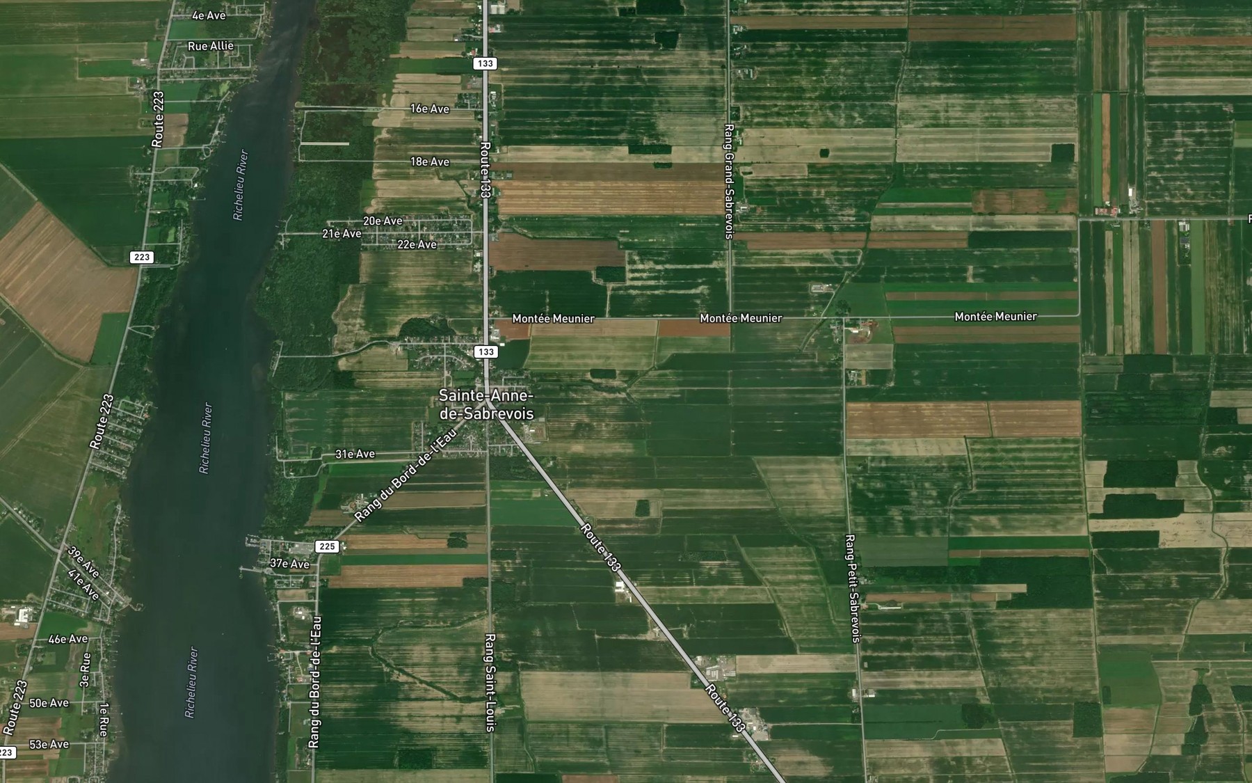 Satellite map of the Ruisseau Tougas