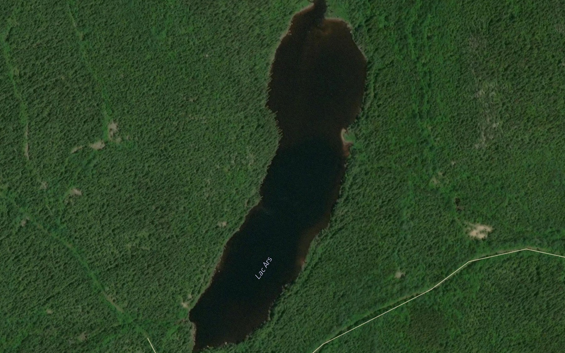 Satellite map of the Lac Ars