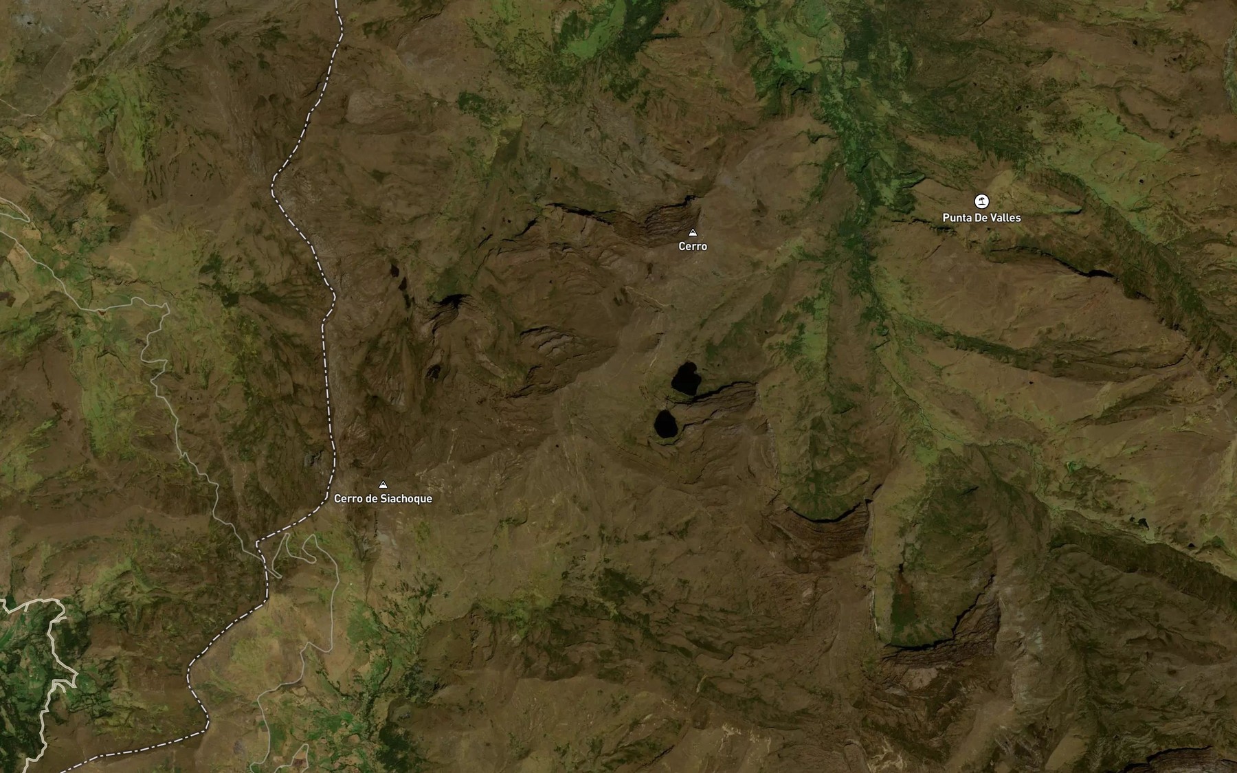 Satellite map of the Lago Los Orozcos