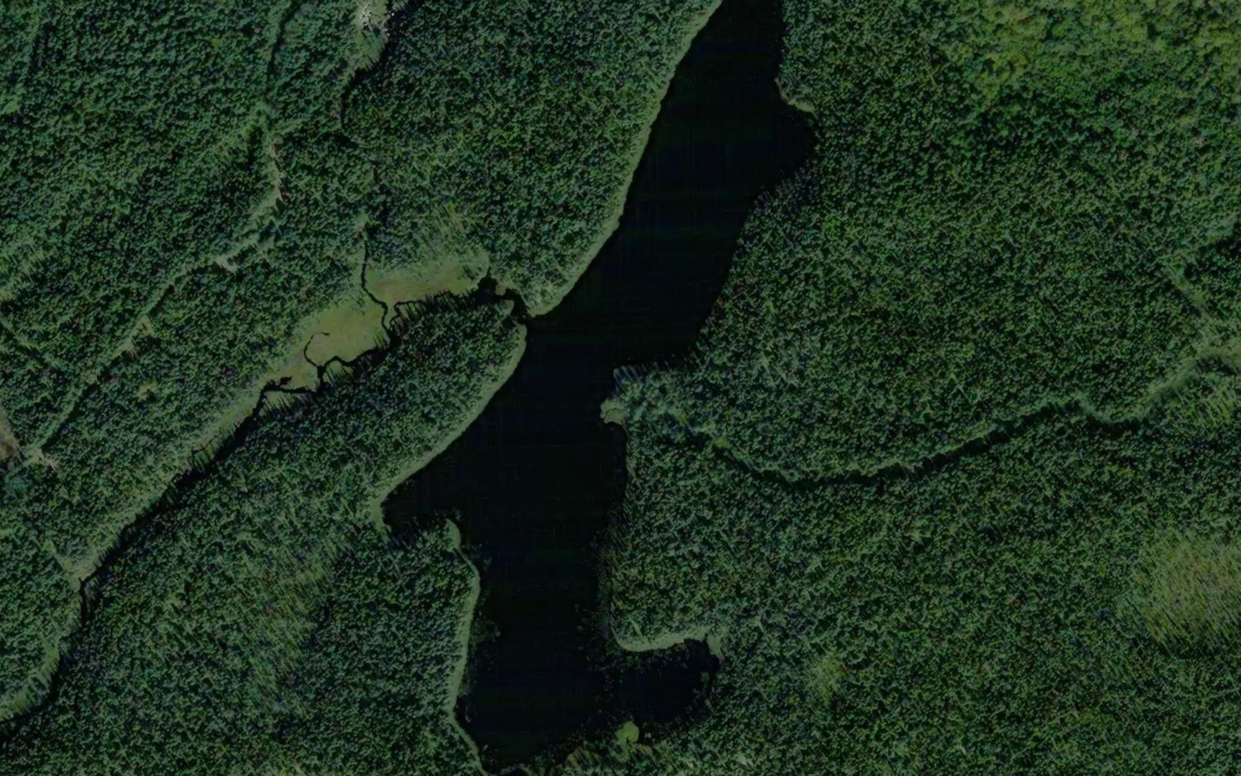 Satellite map of the Lac des Huttes de Castor