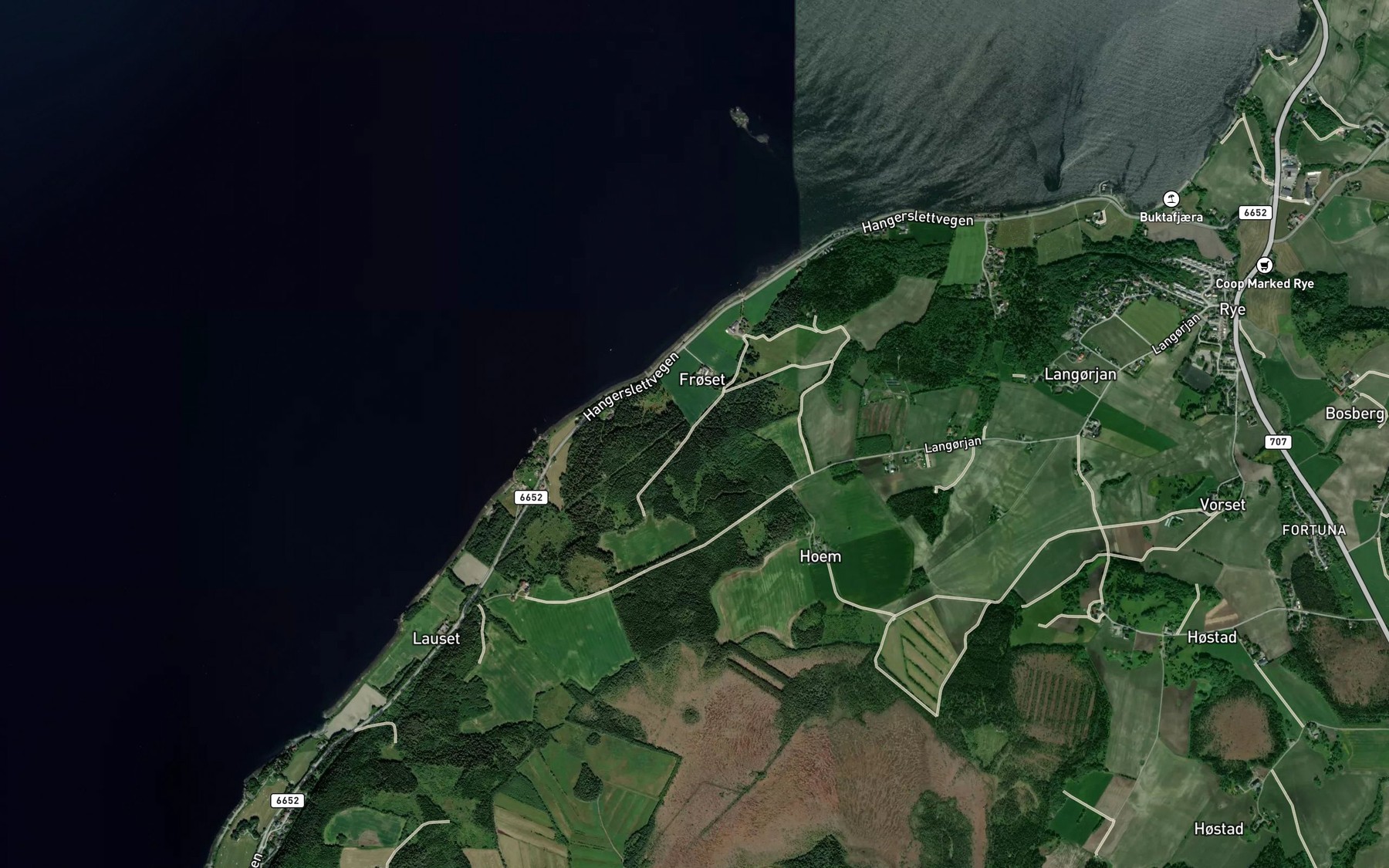 Satellite map of the Naustbekken