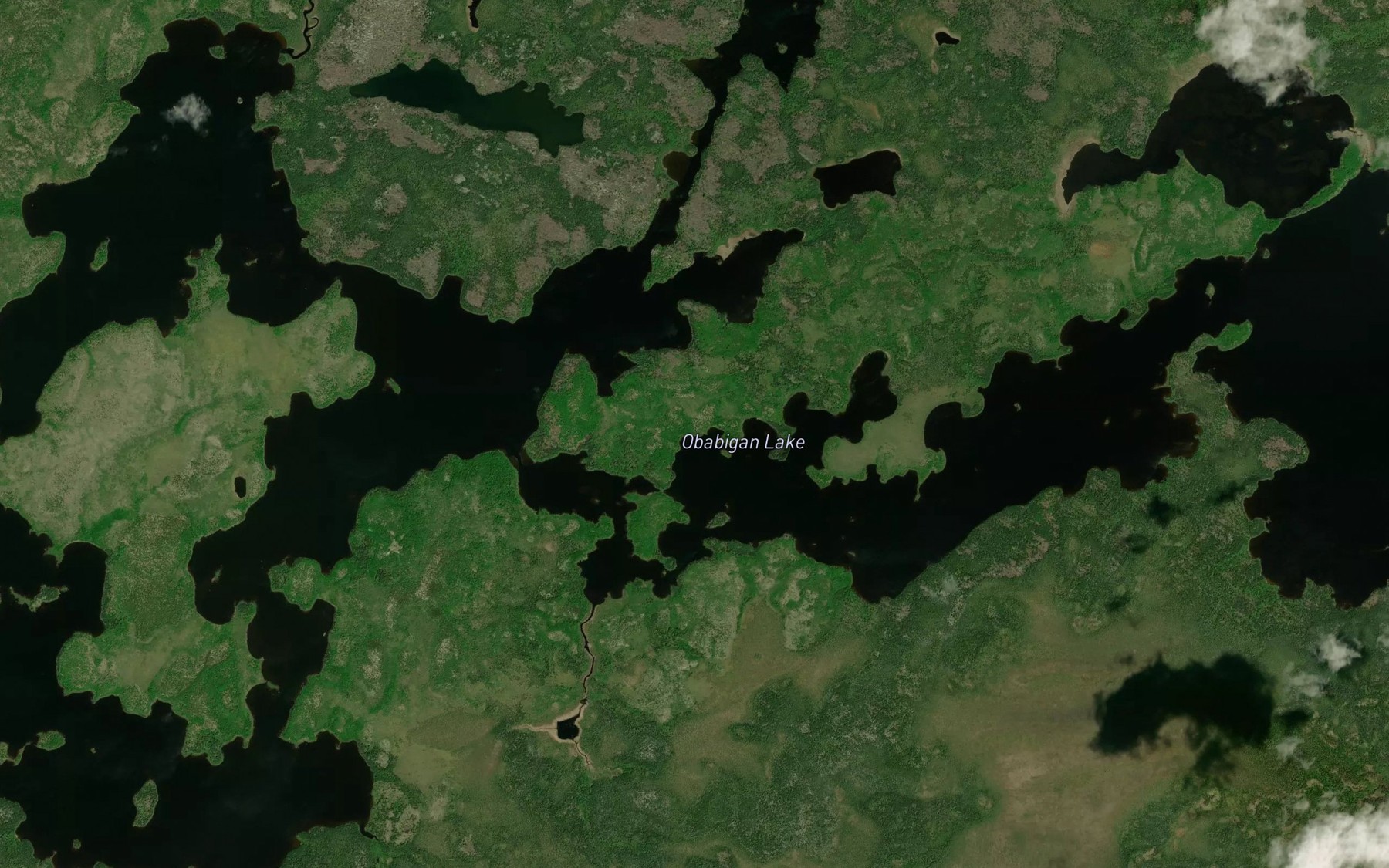 Satellite map of the Obabigan Lake