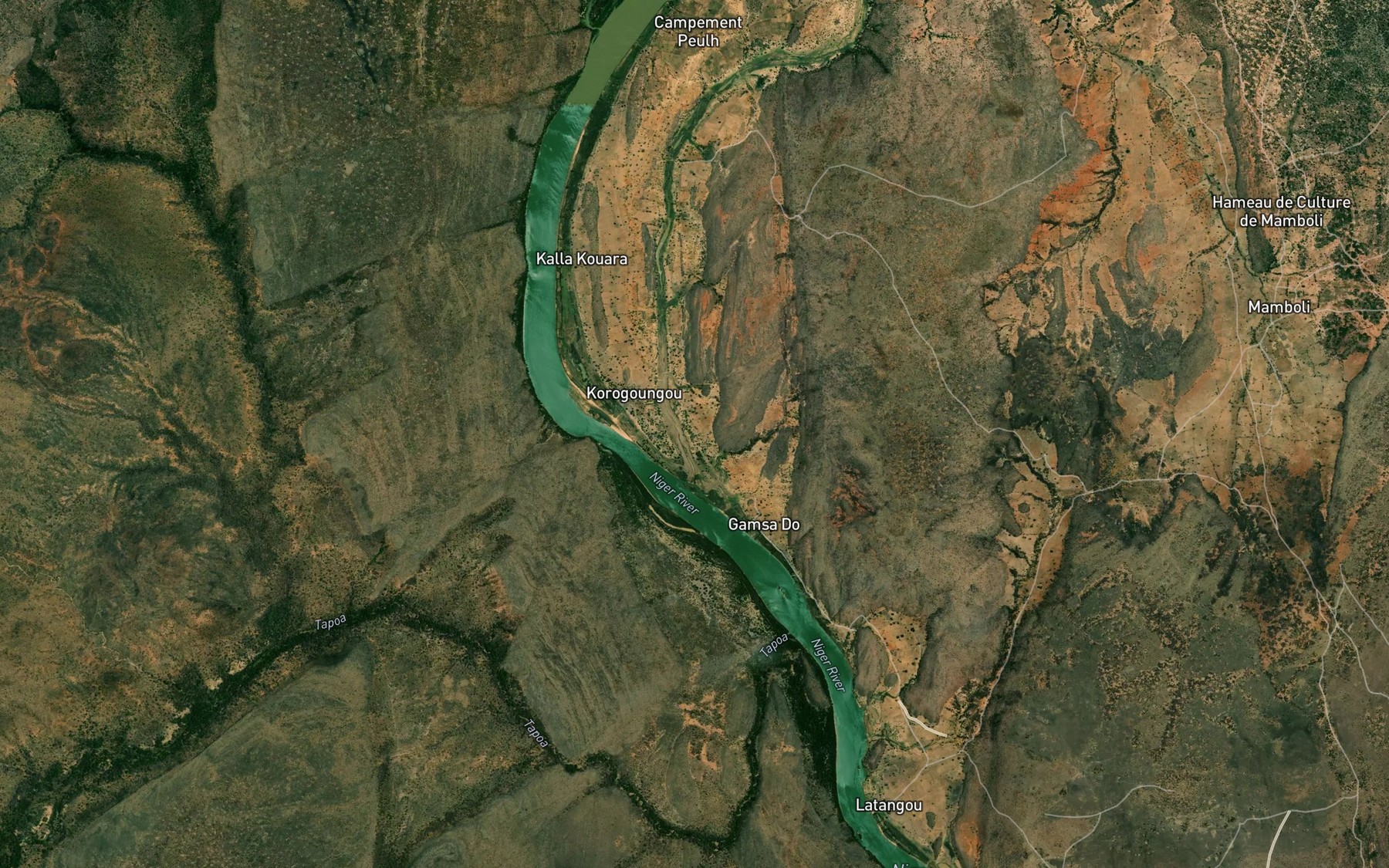 Satellite map of the Koro Goungou