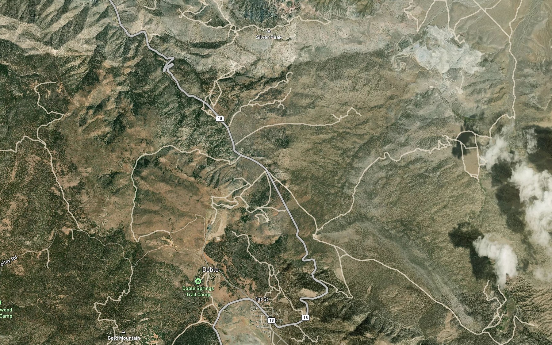 Satellite map of the Cactus Spring