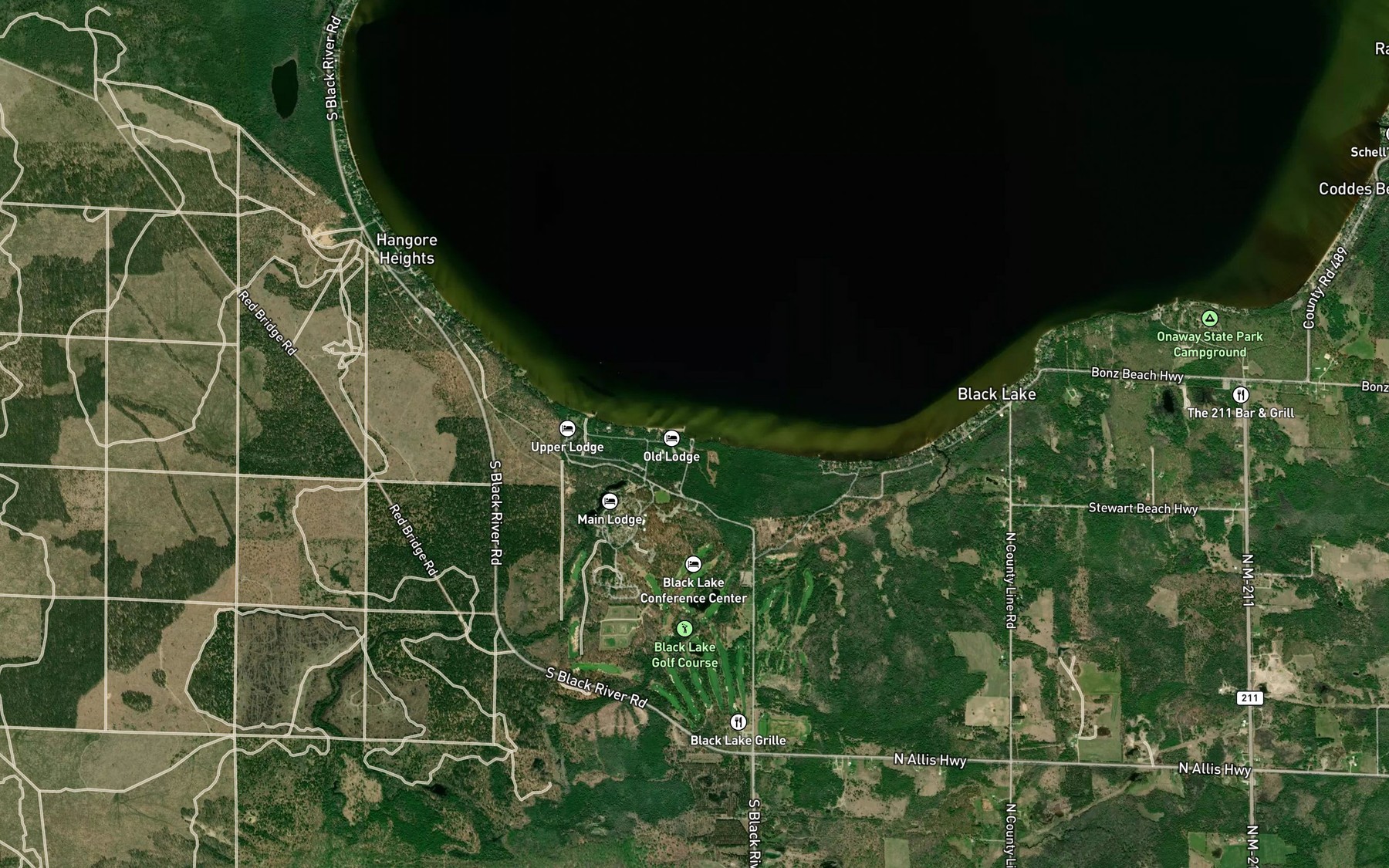 Satellite map of the Fisher Creek