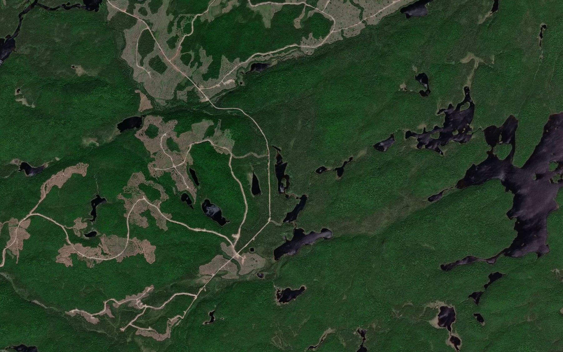 Satellite map of the Lac Cachou
