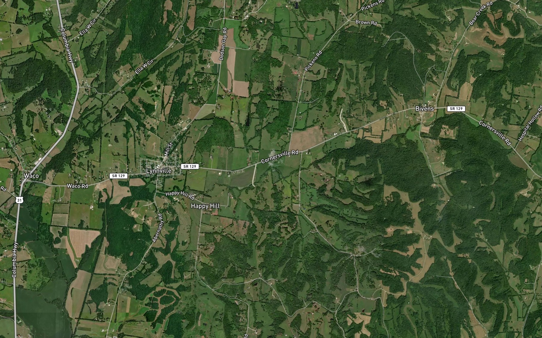 Satellite map of the Trigg Branch