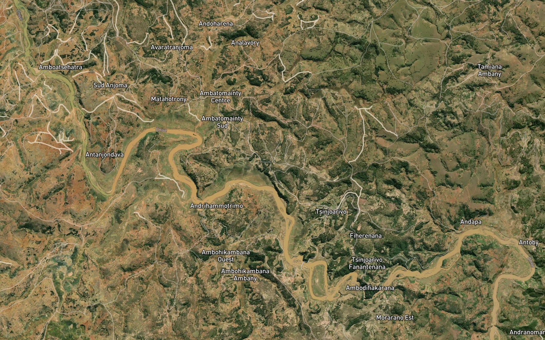 Satellite map of the Sahanamalona