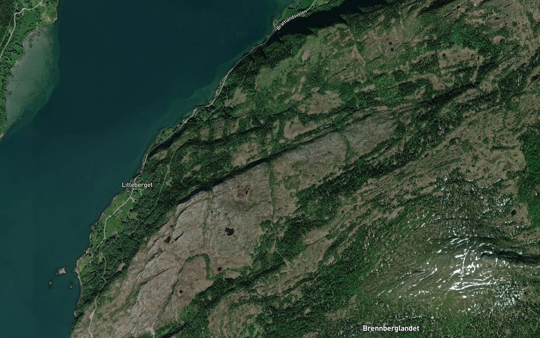 Satellite map of the Gunhildbekken