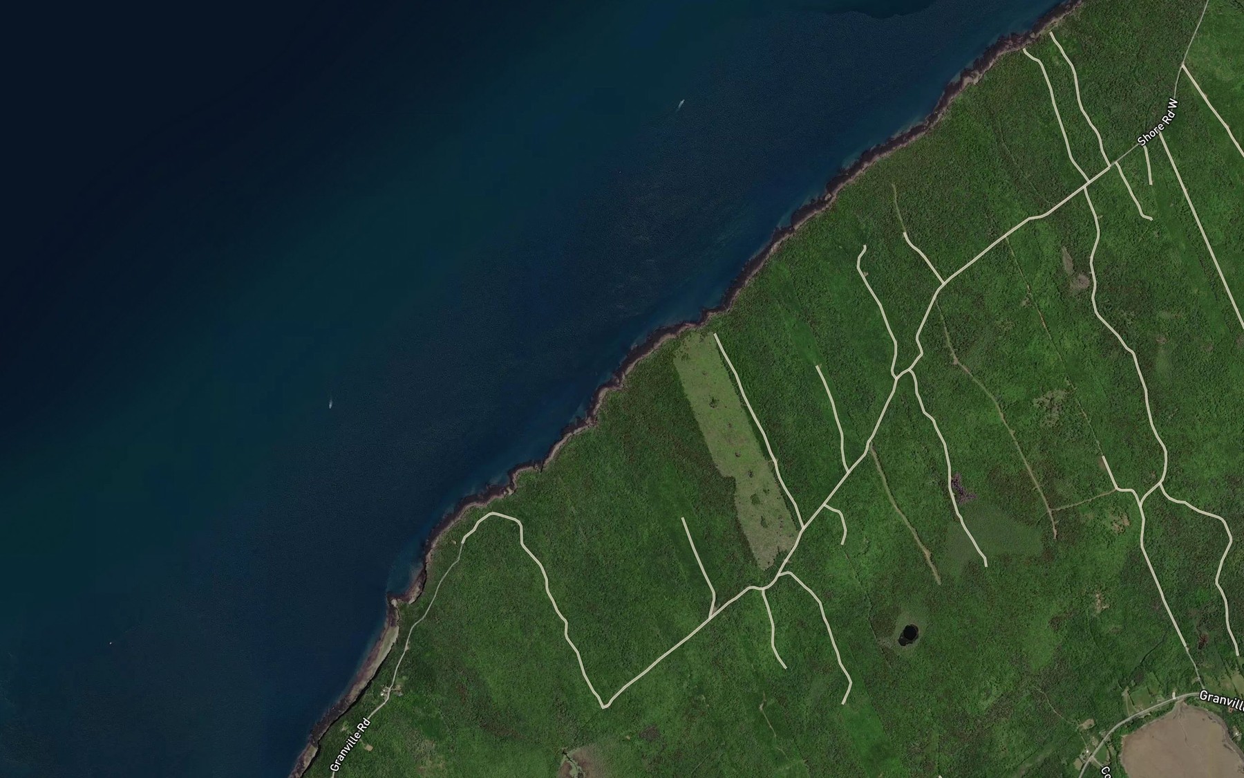 Satellite map of the Fleet Brook