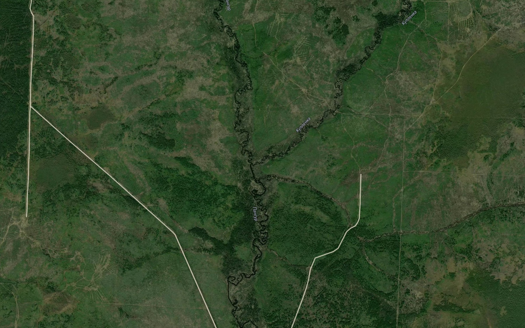 Satellite map of the Kuplenka