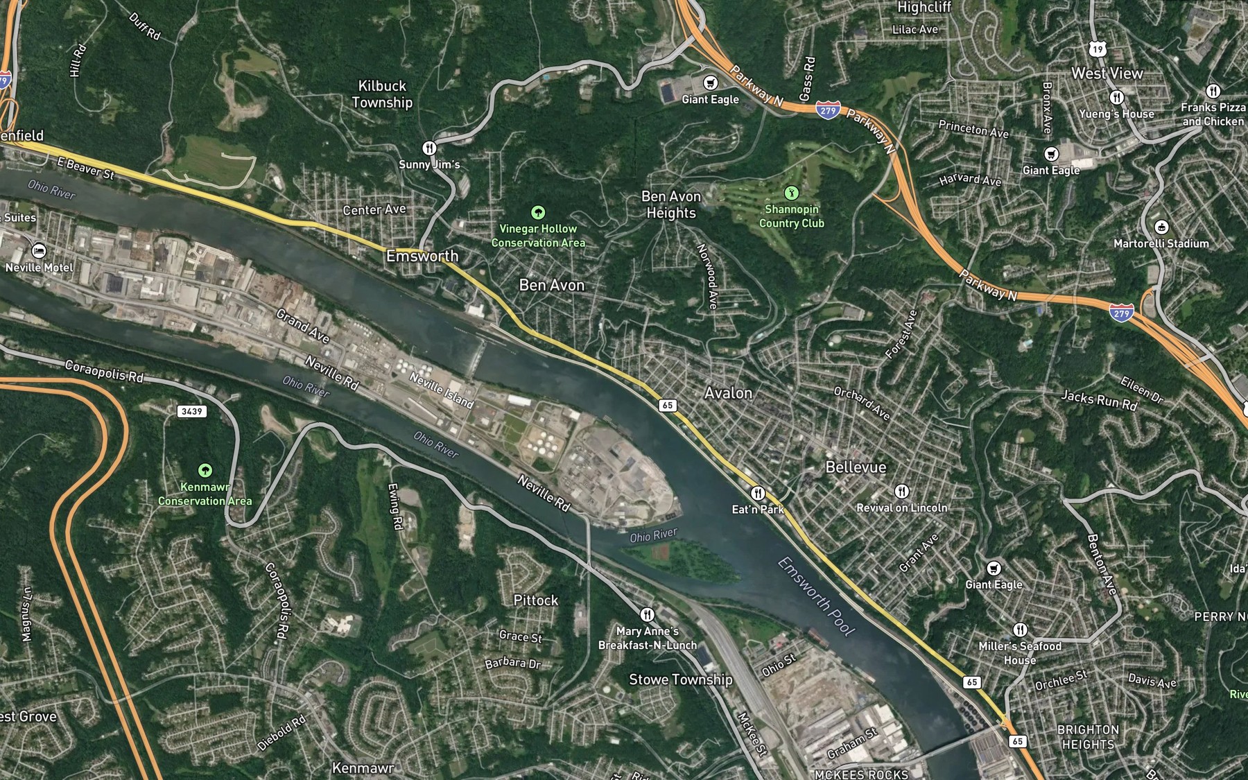 Satellite map of the Spot 3