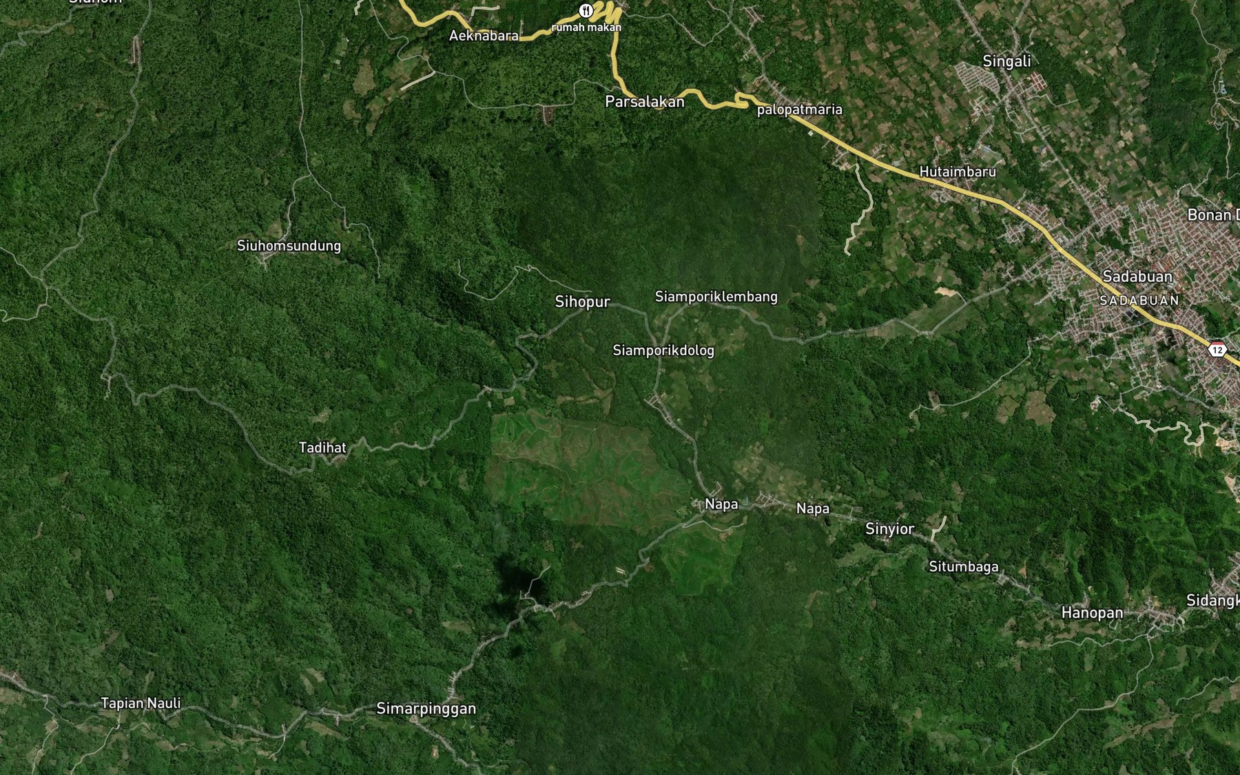Satellite map of the Aek Sinaning