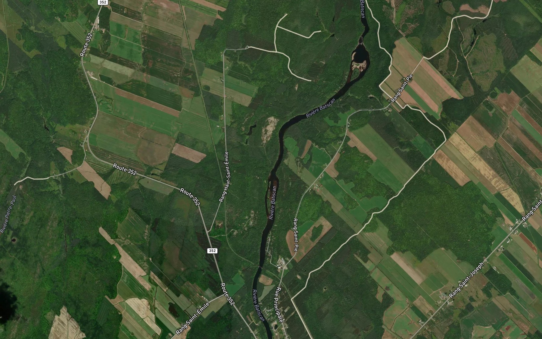 Satellite map of the Ruisseau Charest-Plamondon