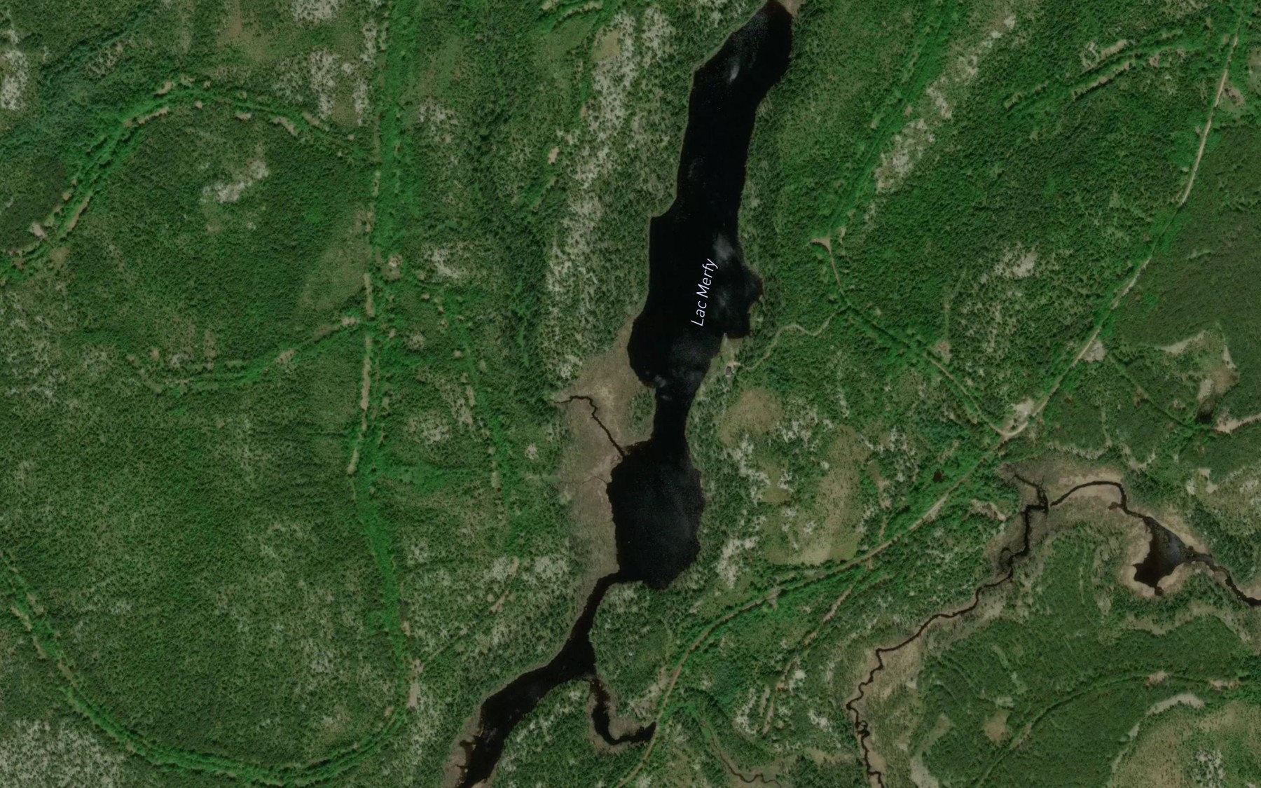 Satellite map of the Lac Merfy