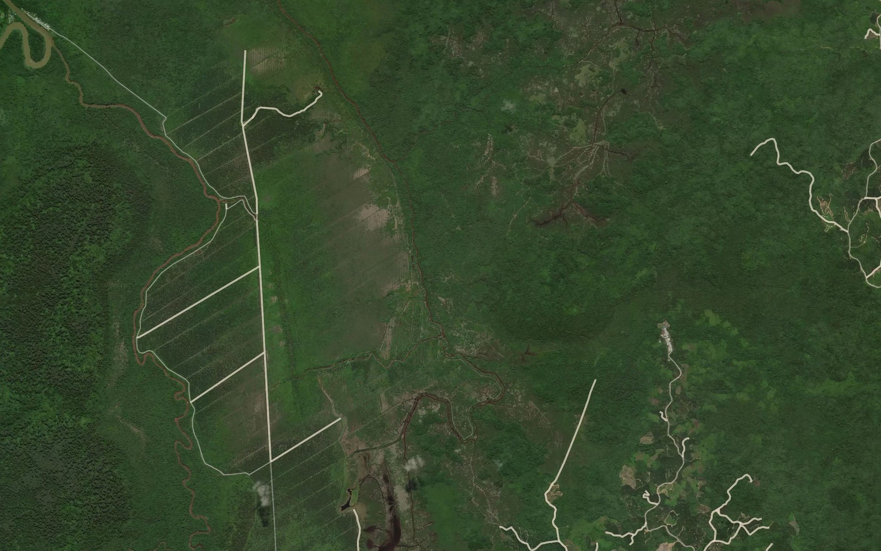 Satellite map of the Sungai Bain