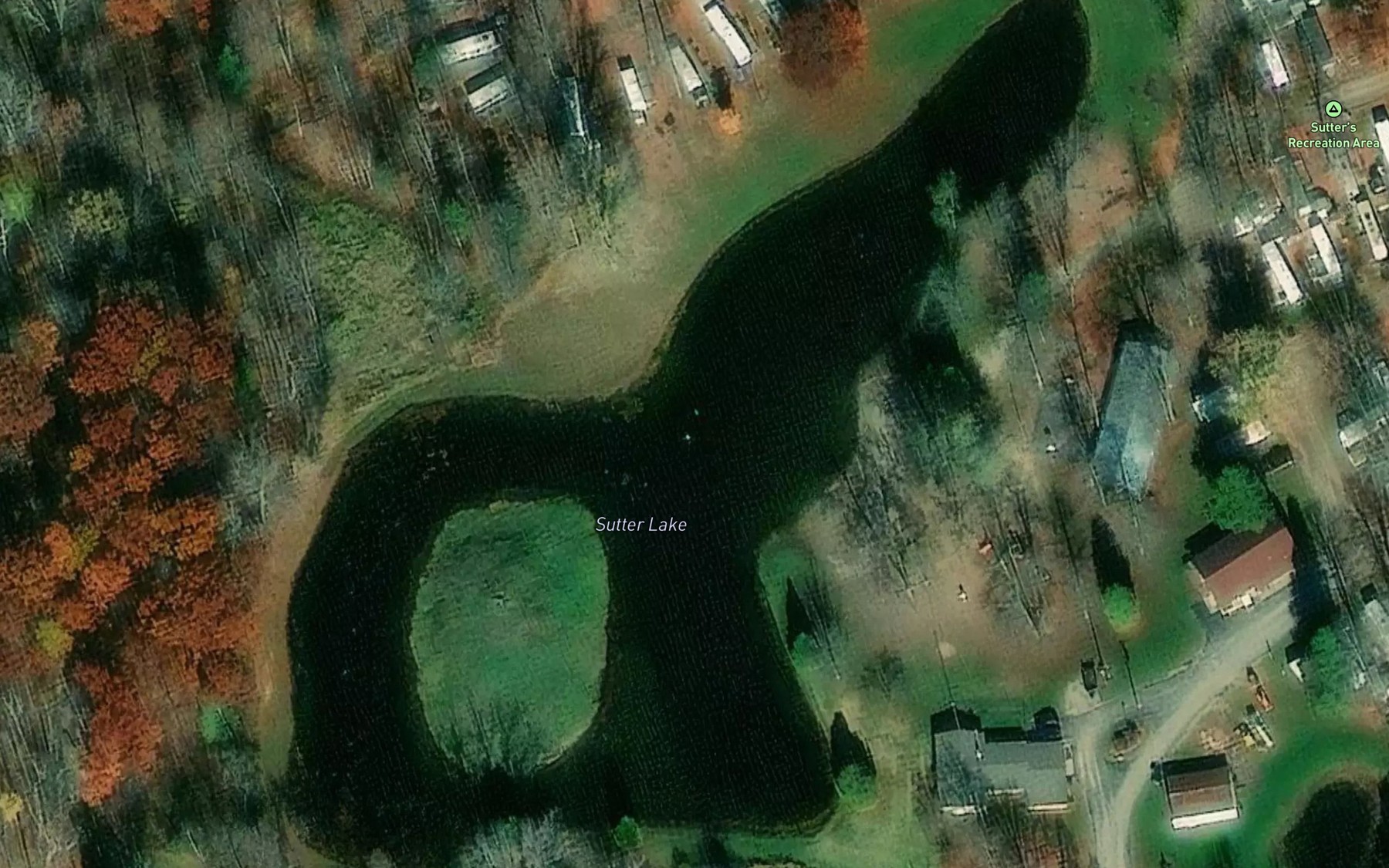 Satellite map of the Sutter Lake