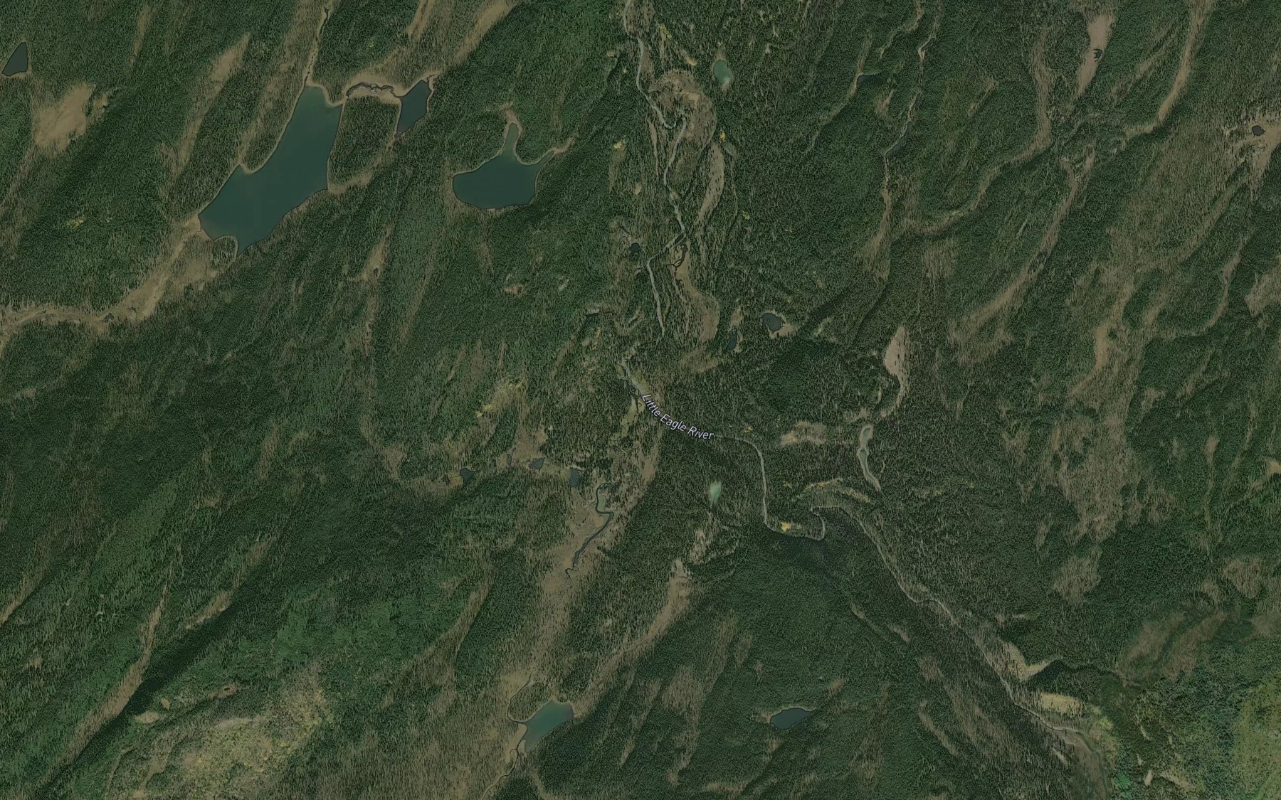 Satellite map of the Swinton Creek