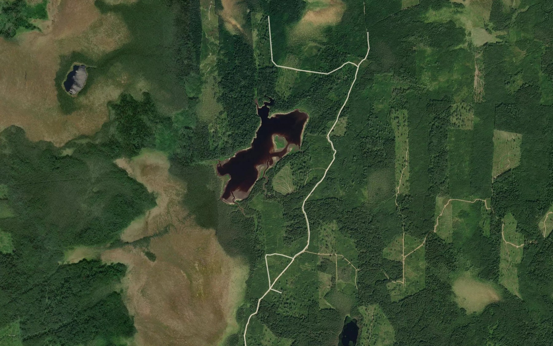 Satellite map of the Ozero Vadozero