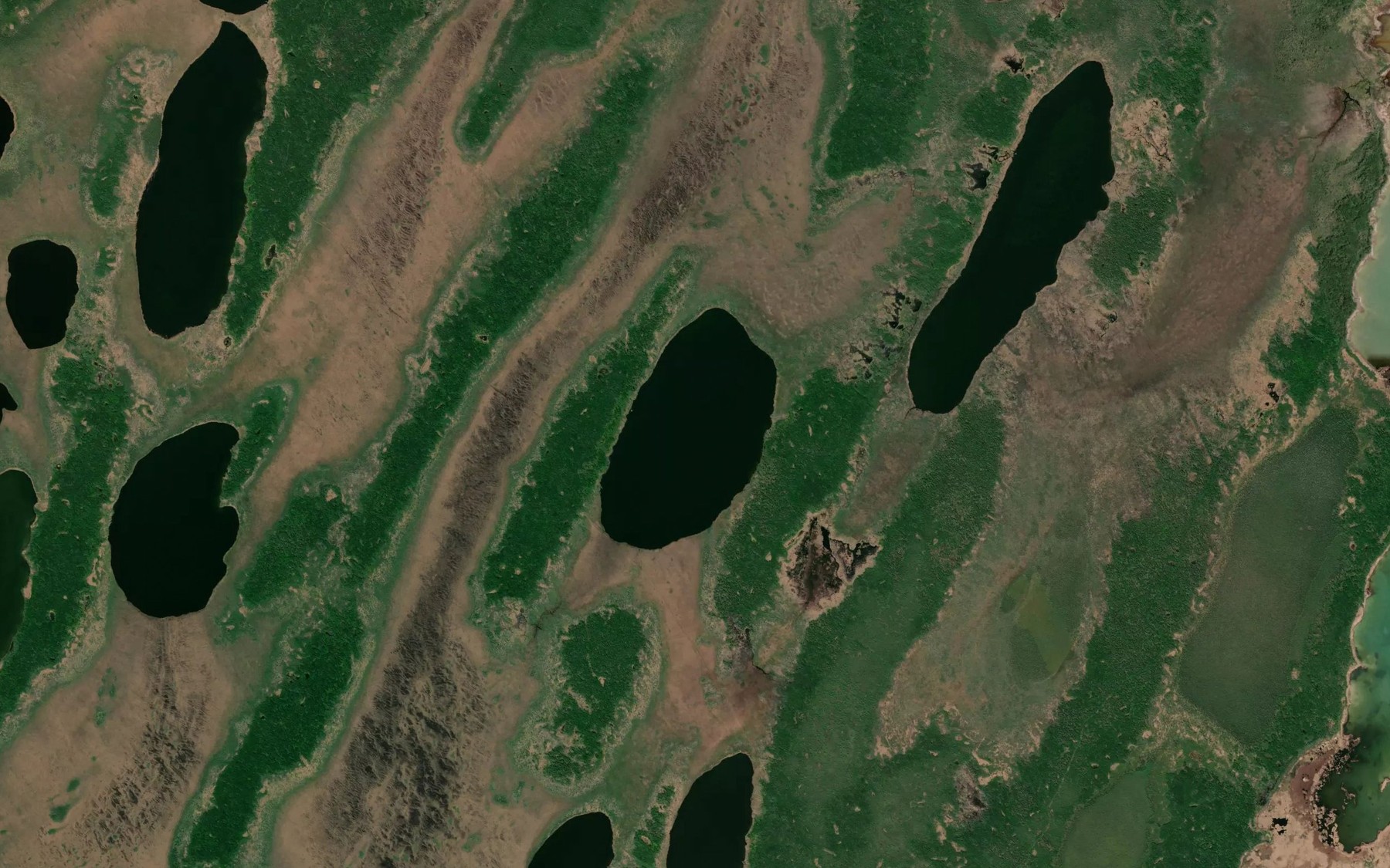 Satellite map of the Morton Lake