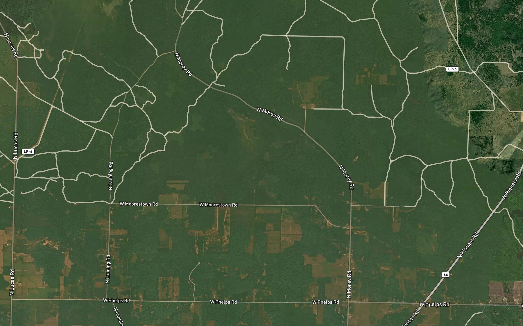 Satellite map of the Ham Creek Spring
