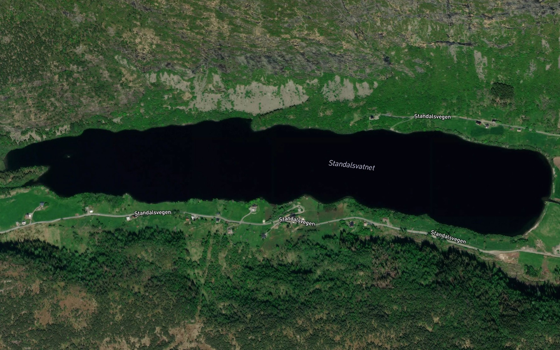 Satellite map of the Standalsvatnet