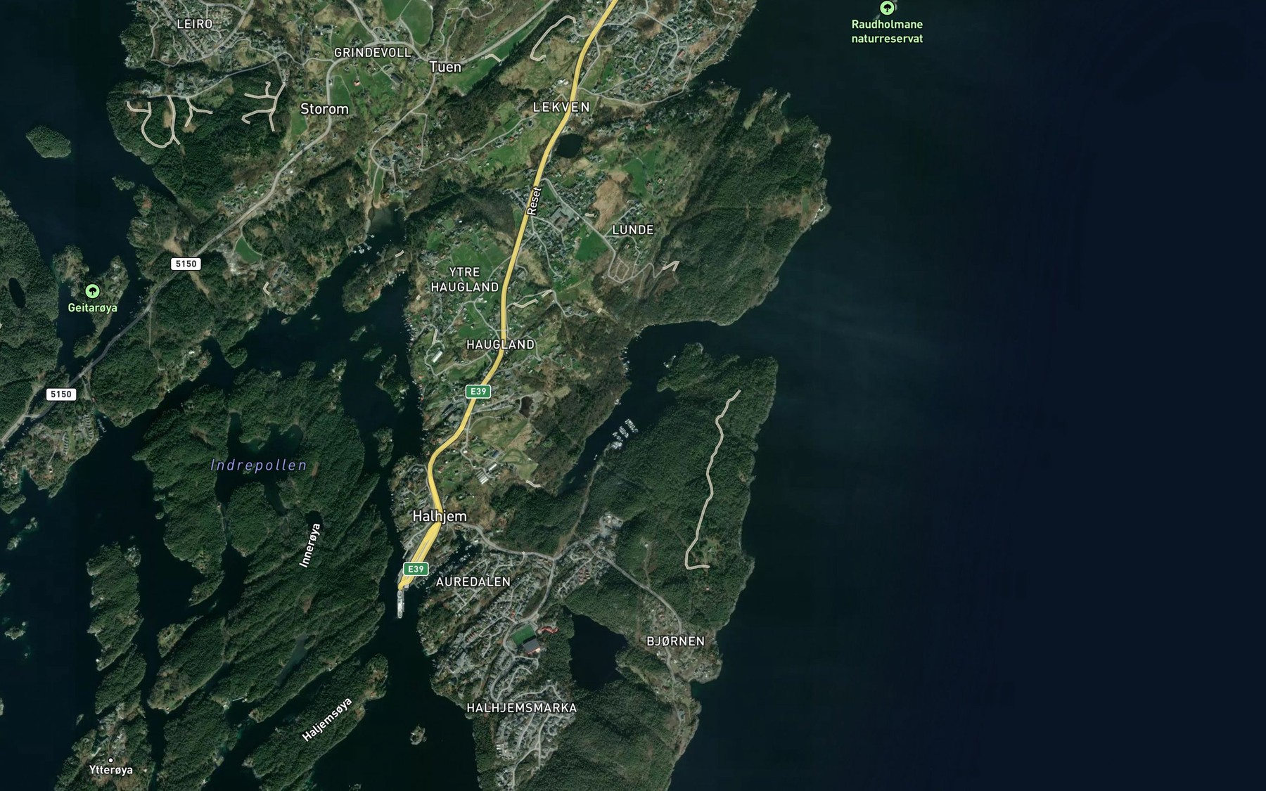 Satellite map of the Vargavagen